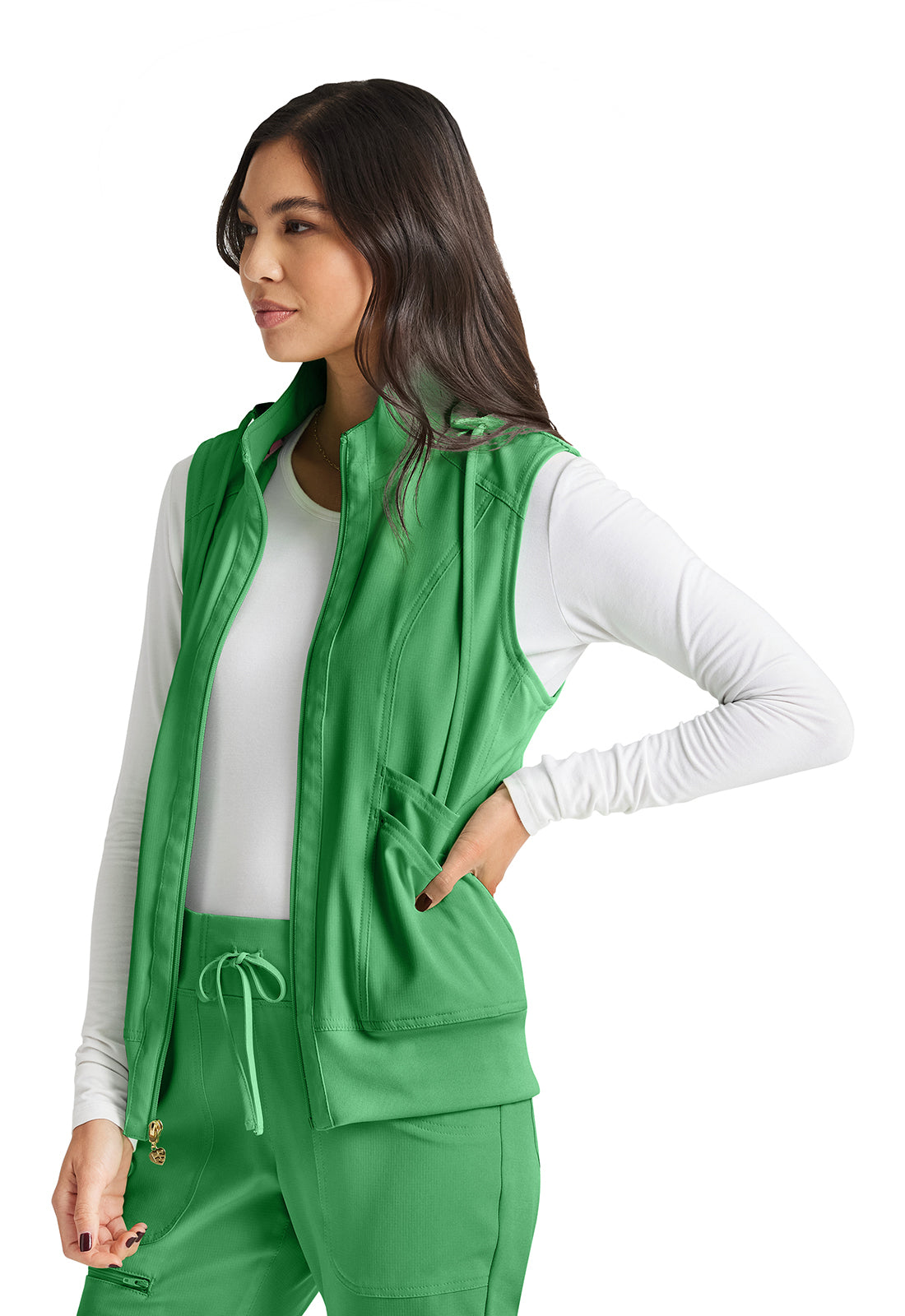 Break on Through HS500 Zip Front Vest Kelly Green Image