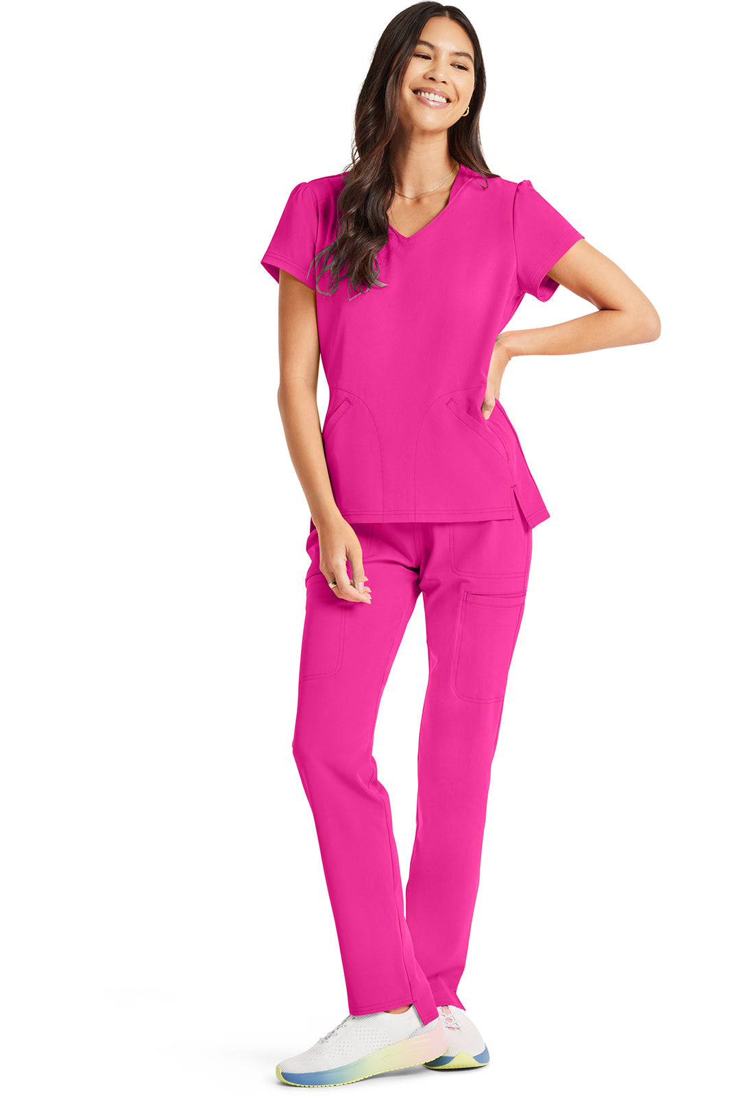 Break on Through HS647 V-Neck Top Flamingo