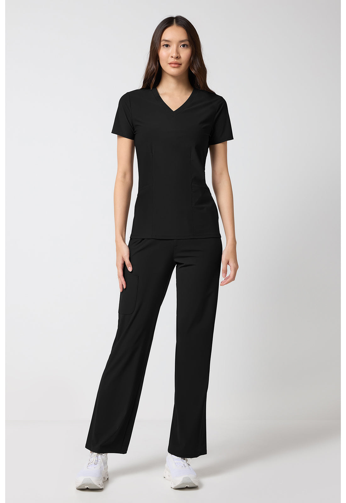 Pursuit IN00033 Women's V-Neck Scrub Top Black
