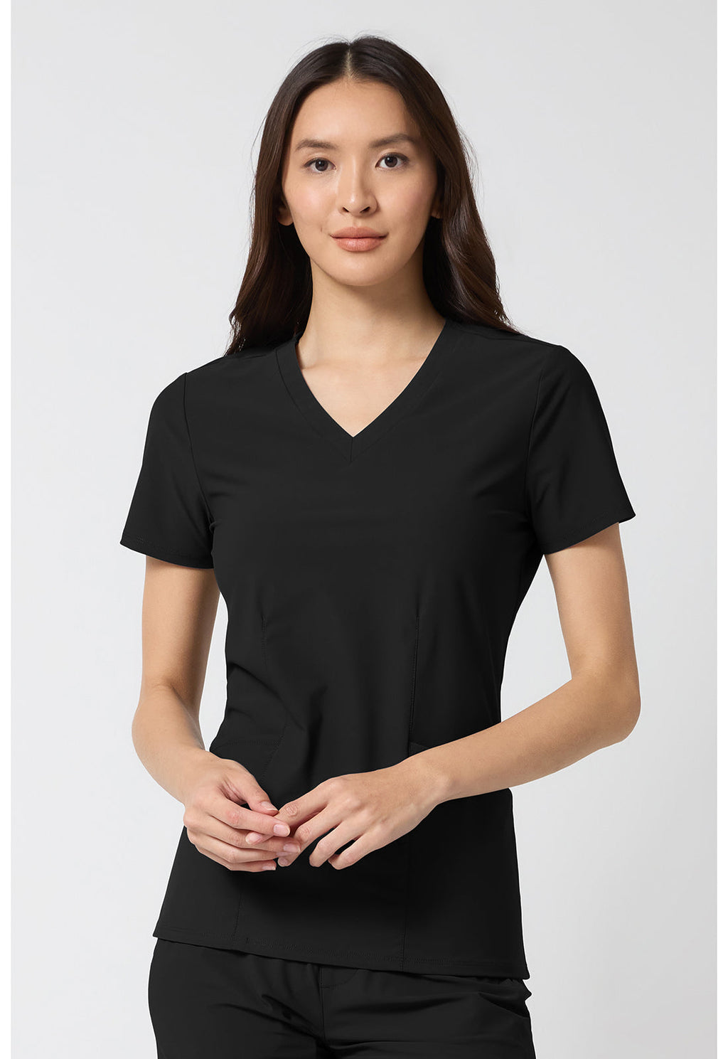 Pursuit IN00033 Women's V-Neck Scrub Top Black