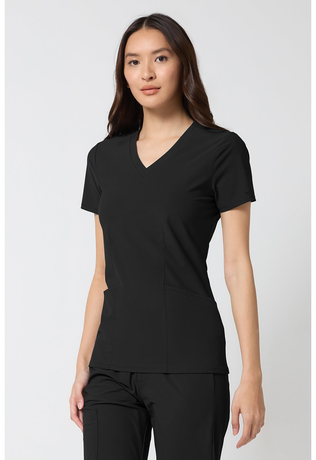 Pursuit IN00033 Women's V-Neck Scrub Top Black