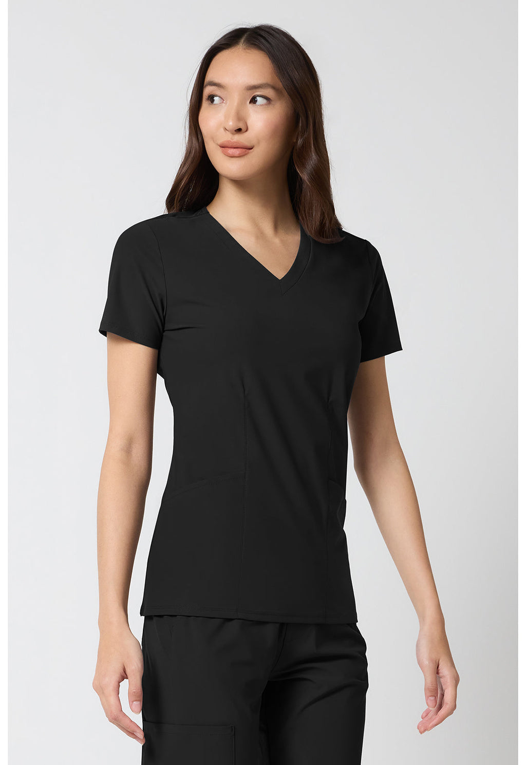 Pursuit IN00033 Women's V-Neck Top Black