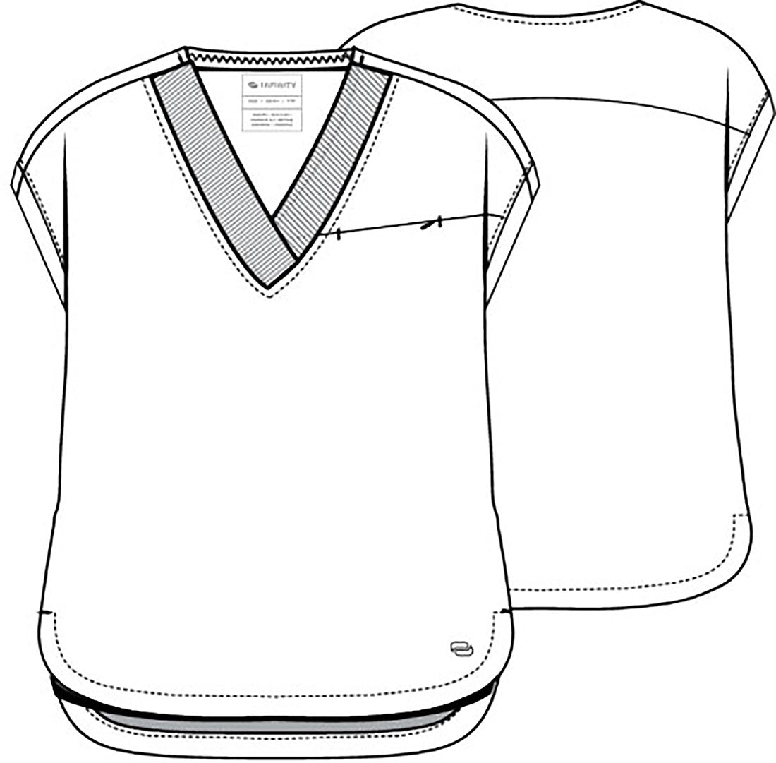 Pursuit IN00034 Women's Dolman V-Neck Top Black