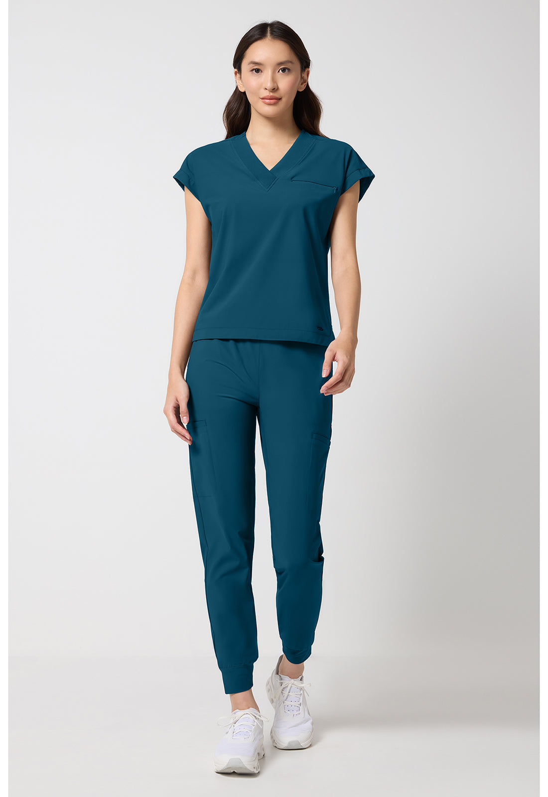 Pursuit IN00034 Women's Dolman V-Neck Top Caribbean Blue