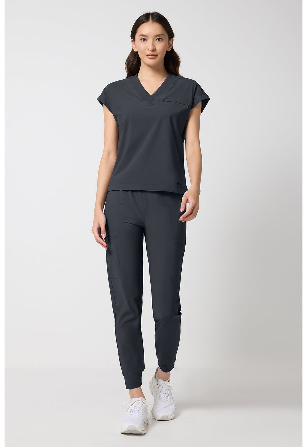 Pursuit IN00034 Women's Dolman V-Neck Top Pewter