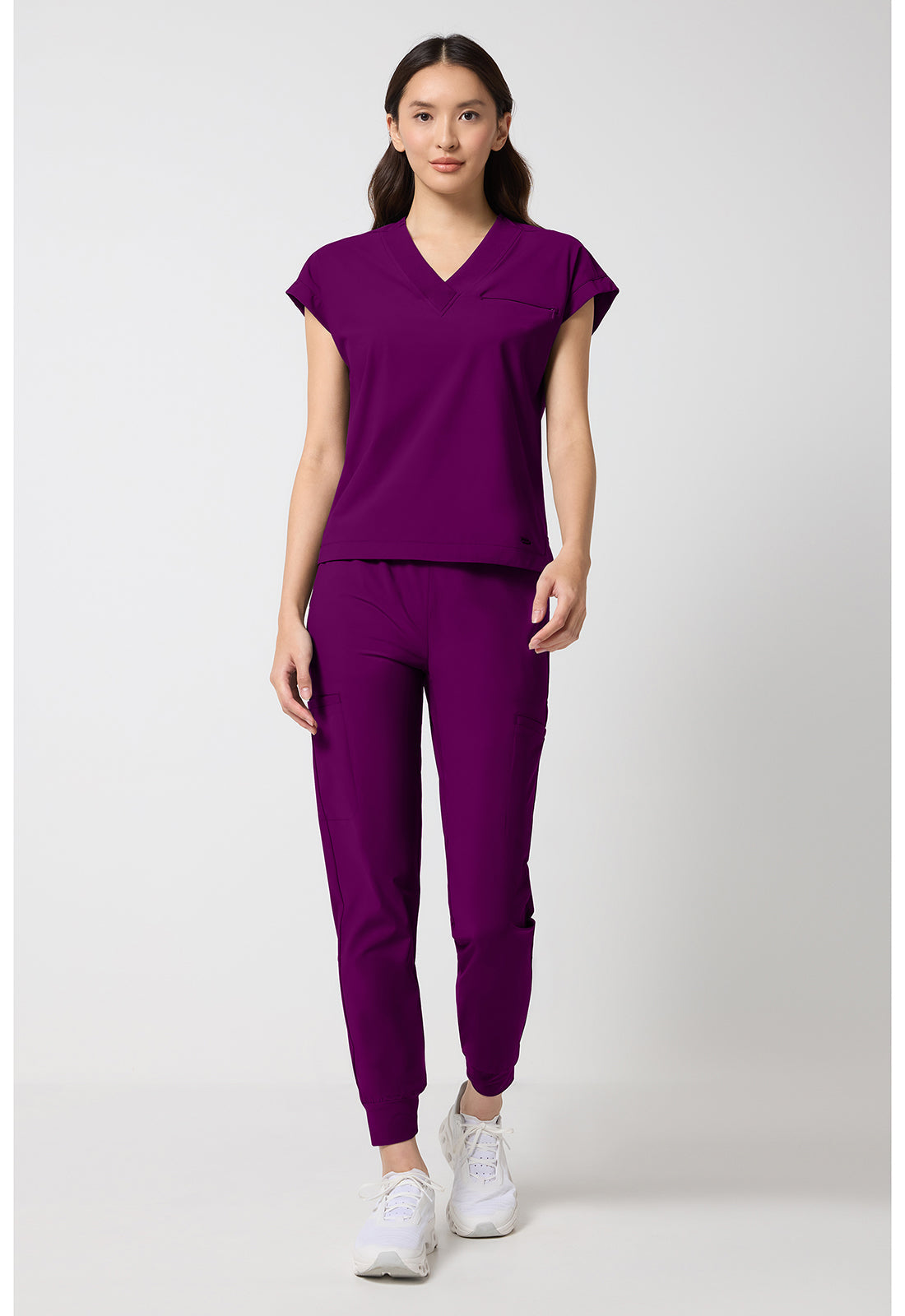 Pursuit IN00034 Women's Dolman V-Neck Scrub Top Wine