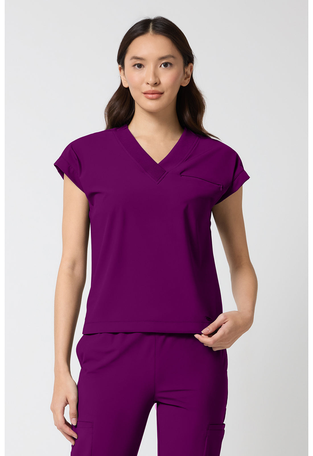 Pursuit IN00034 Women's Dolman V-Neck Scrub Top Wine