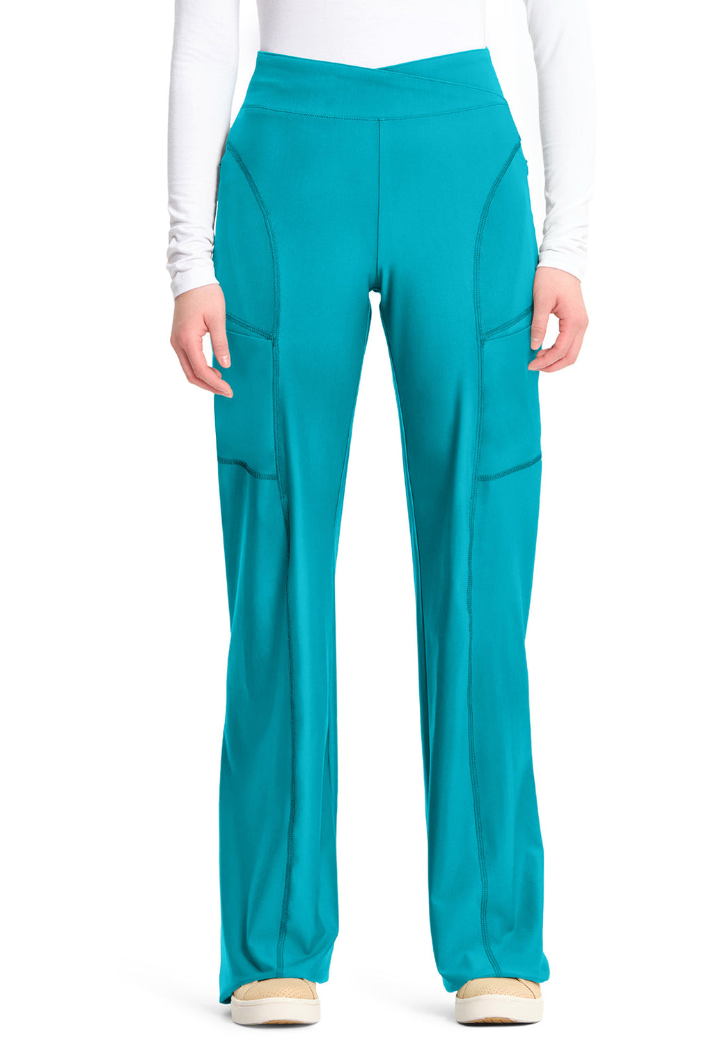 Kinetic IN009A Knit Mid Rise Pull-on Trouser Pants Aquaturque