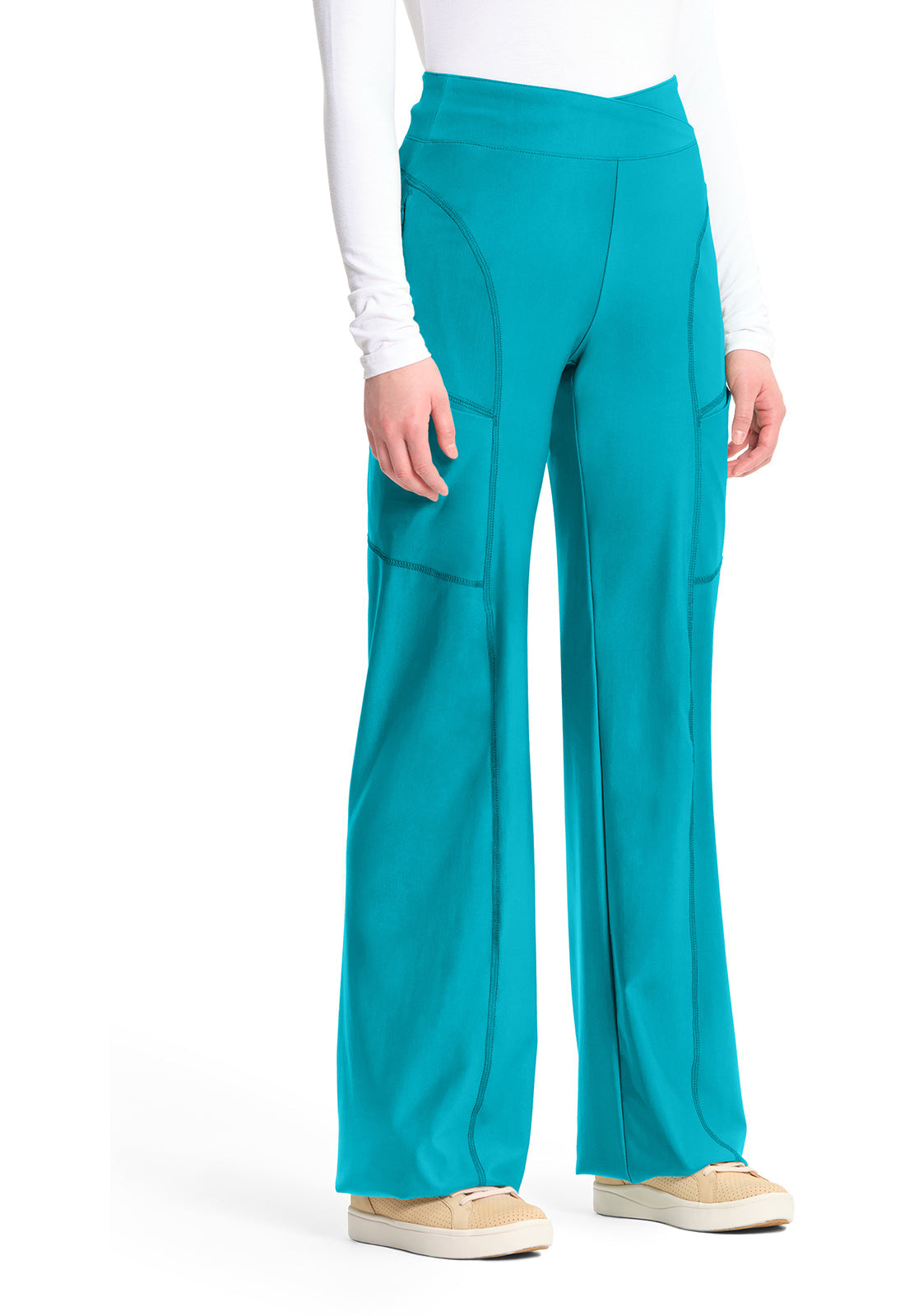 Kinetic IN009A Knit Mid Rise Pull-on Trouser Pants Aquaturque Image