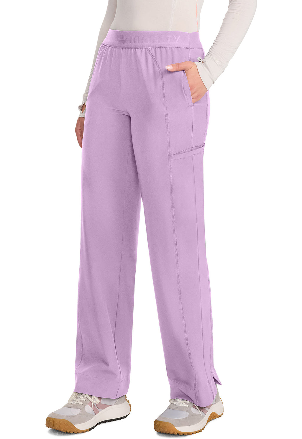 GNR8 IN011A Women's Mid-Rise Wide Leg Pants Livewire Lilac