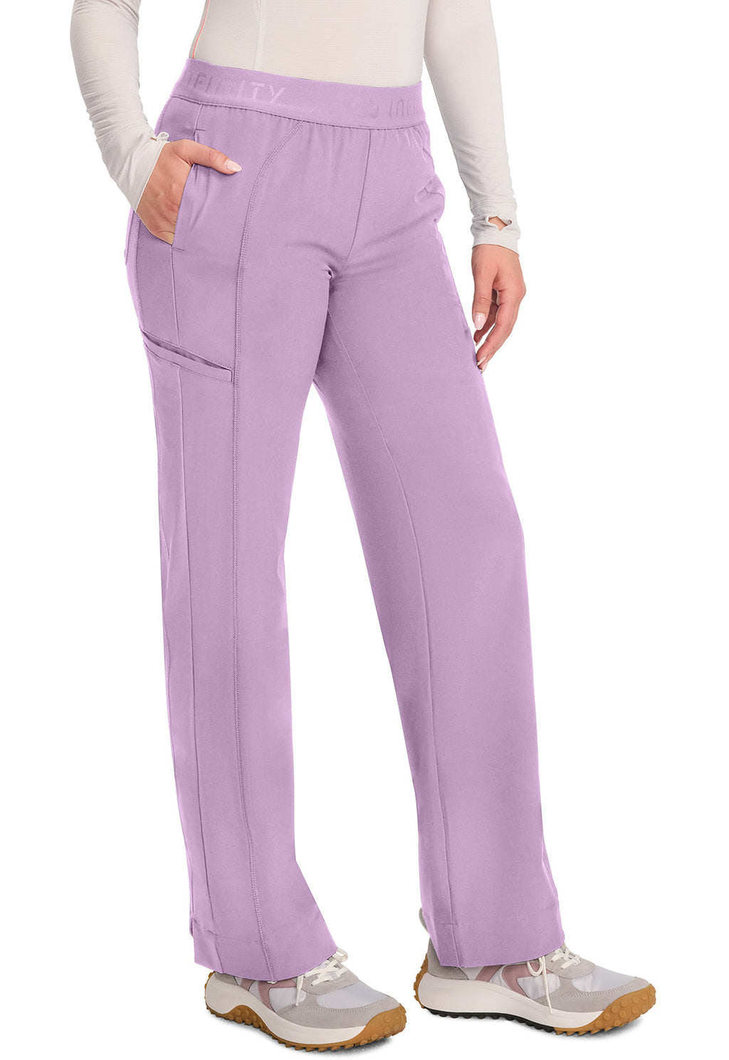 GNR8 IN011A Women's Mid-Rise Wide Leg Pants Livewire Lilac