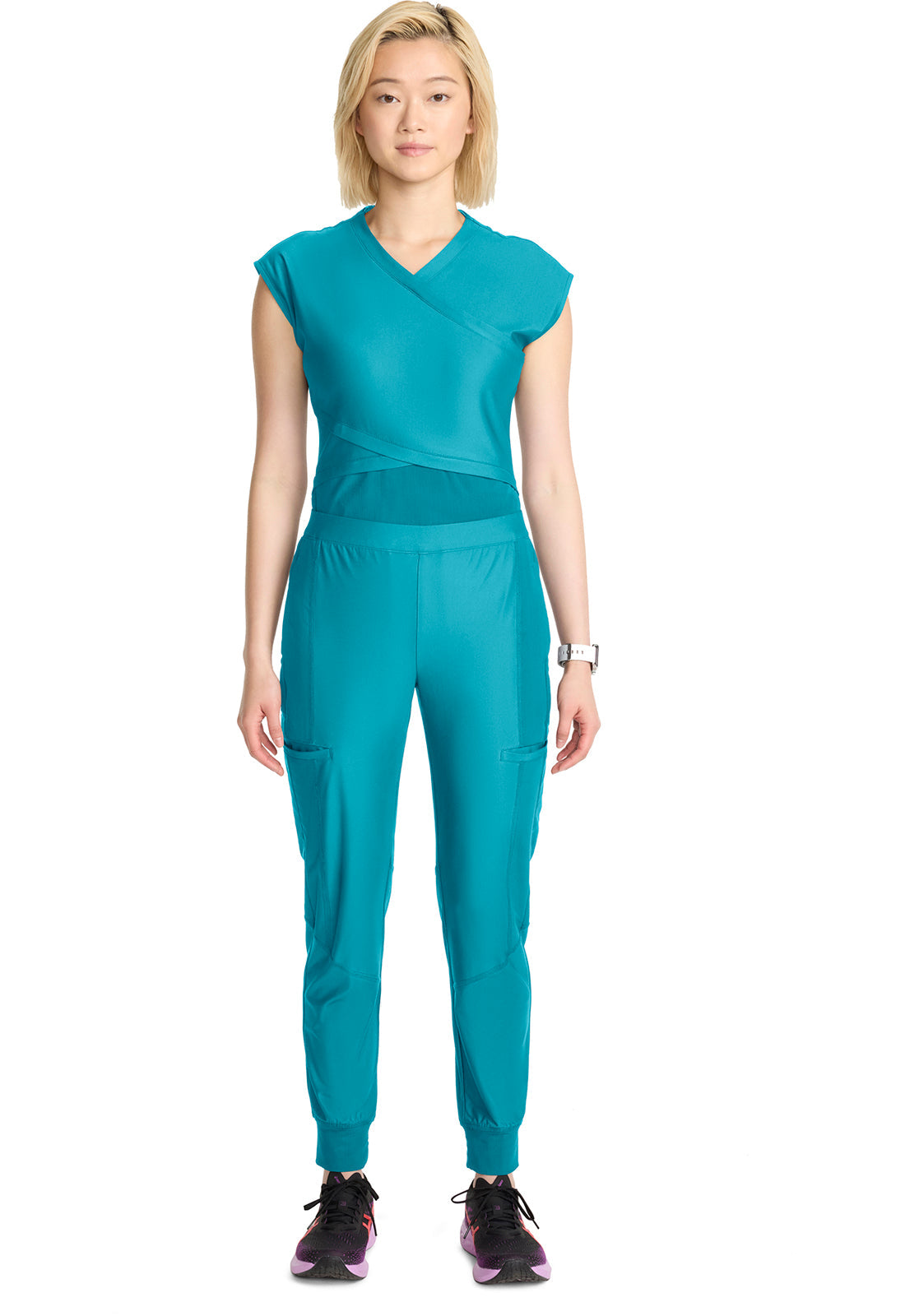 Kinetic IN012A Women's Knit Convertible Jogger Aquaturque Image