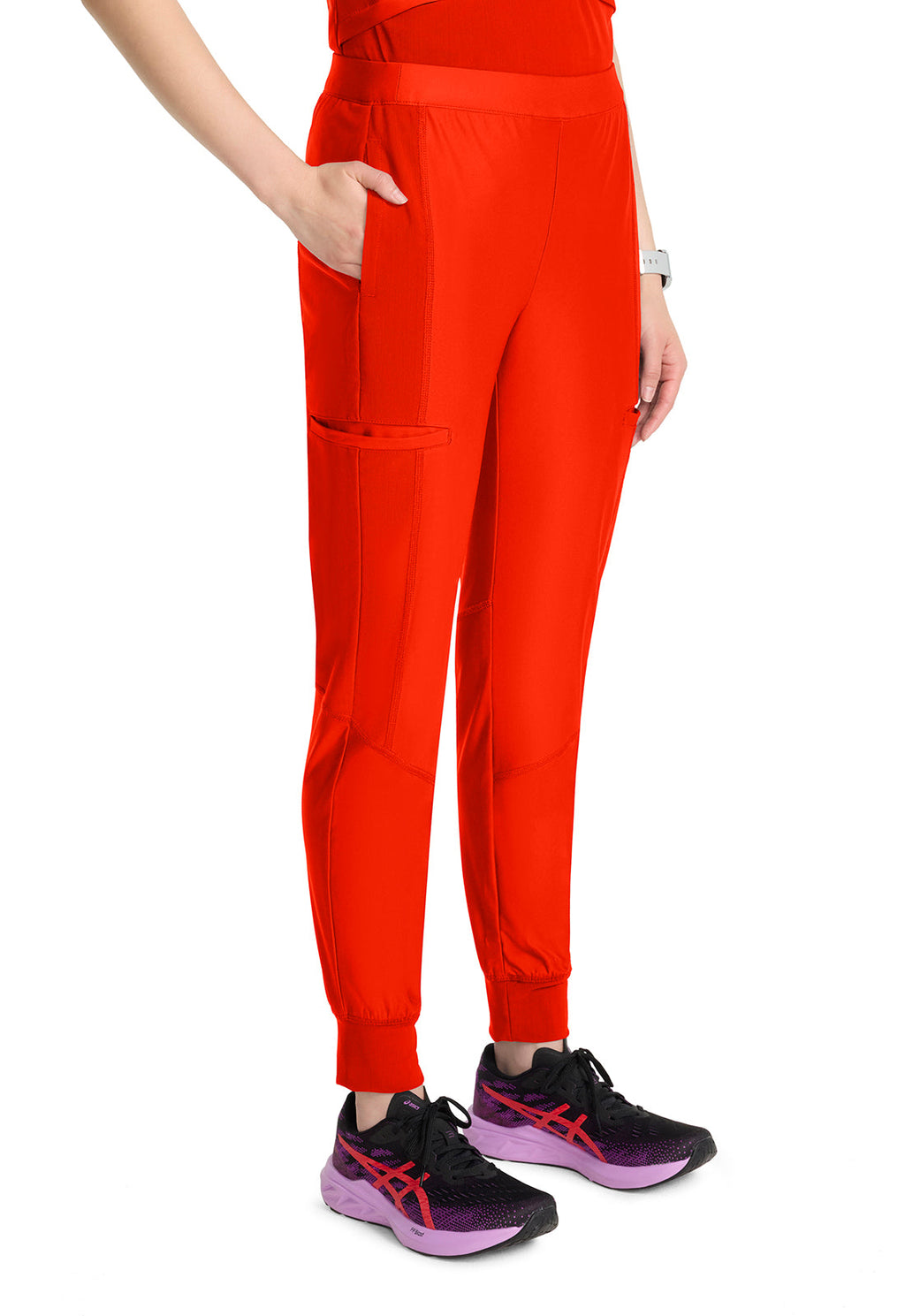 Kinetic IN012A Women's Knit Convertible Jogger Vivid Orange Image
