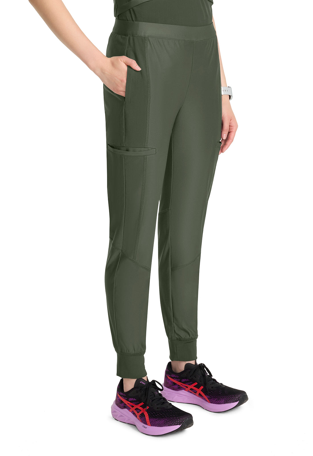 Kinetic IN012A Women's Knit Convertible Jogger Sap Green Image