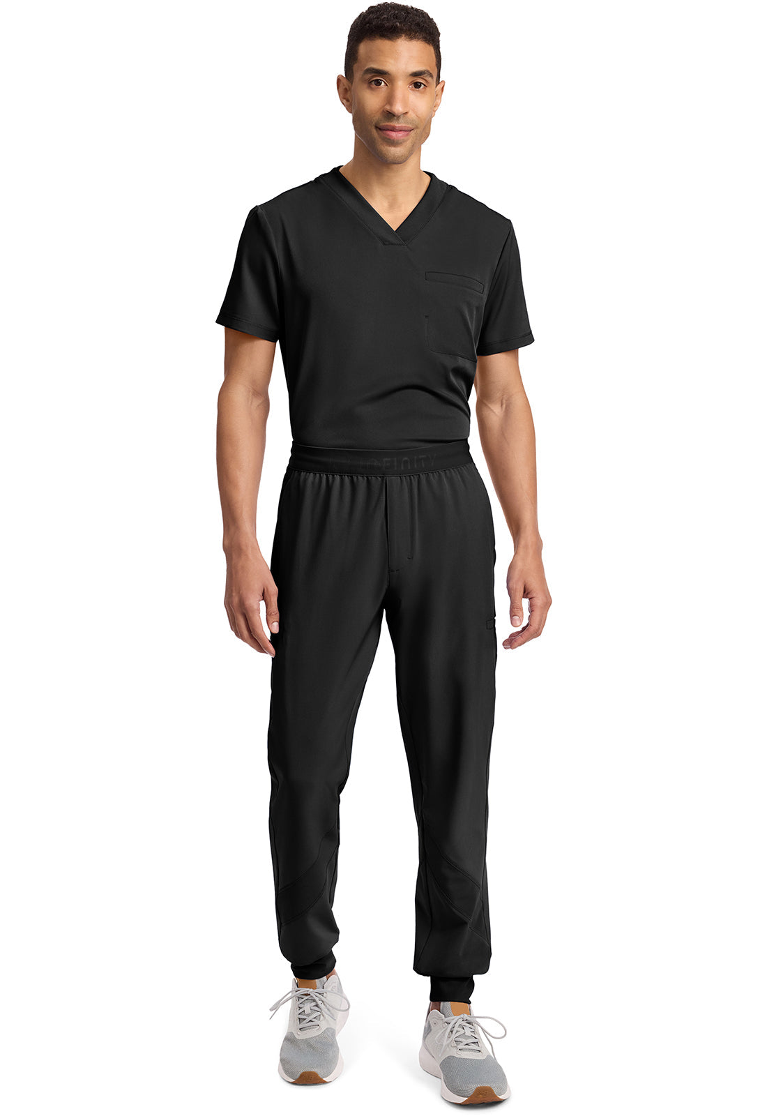 GNR8 IN016A Men's 5-Pocket Jogger Pants Black