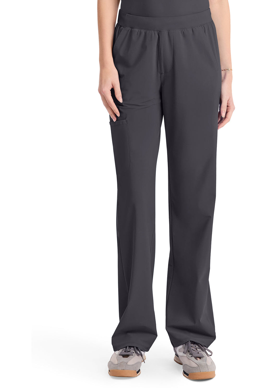 Pursuit IN023A Women's 4-Pocket Straight Leg Scrub Pants Pewter