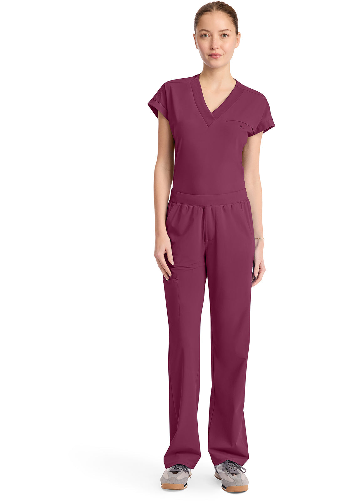 Pursuit IN023A Women's 4-Pocket Straight Leg Pants Wine