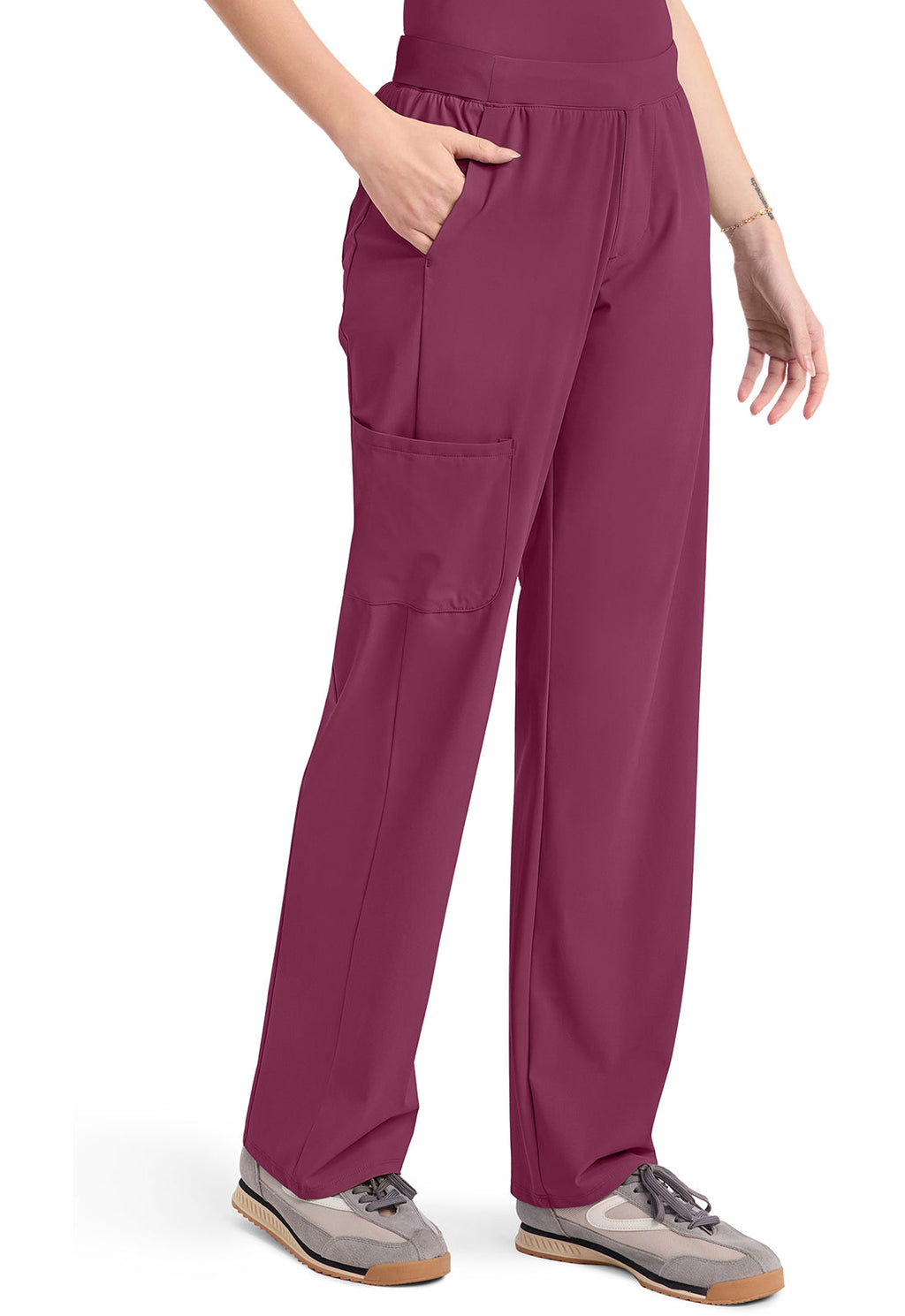 Pursuit IN023A Women's 4-Pocket Straight Leg Pants Wine