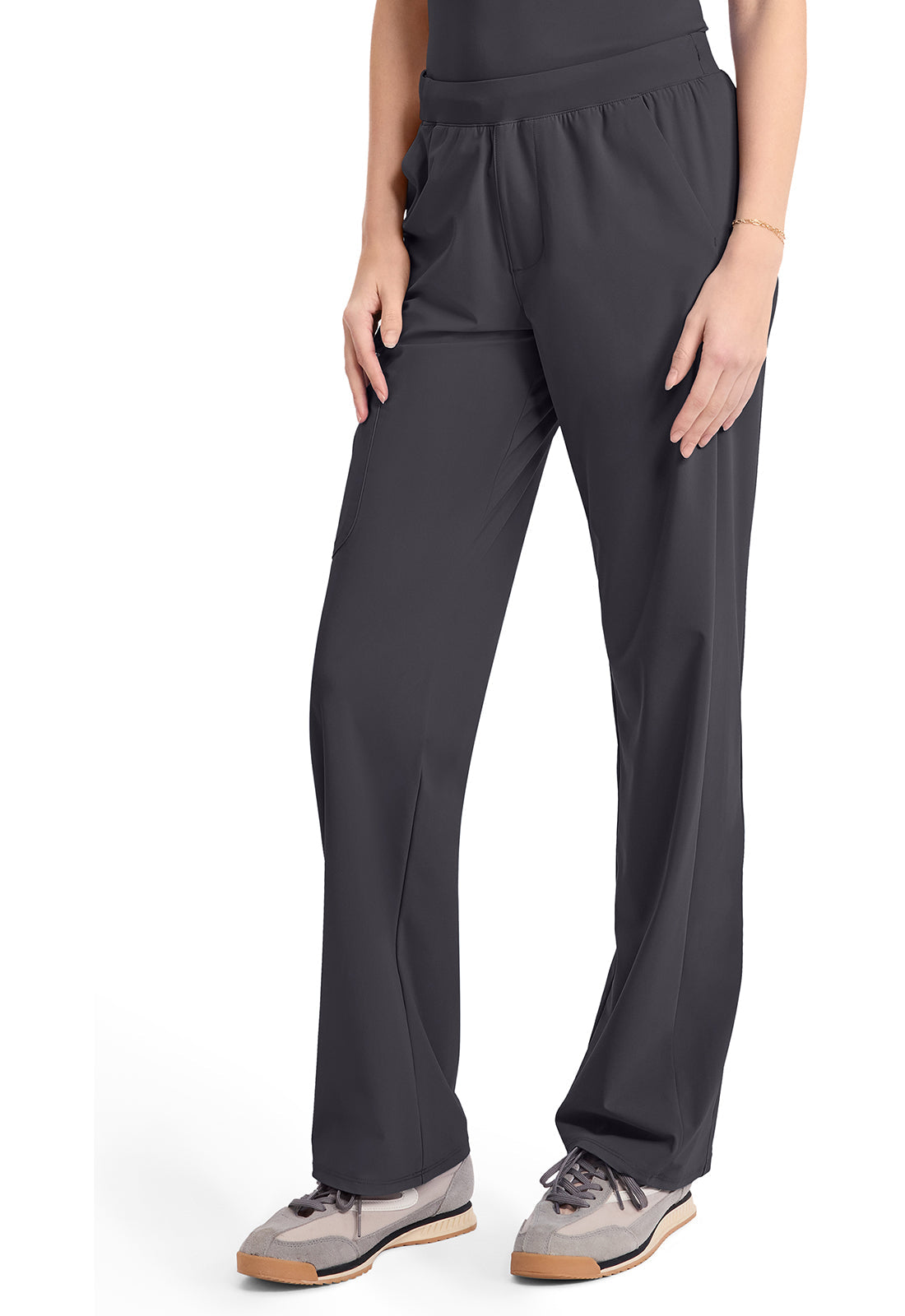 Pursuit IN023A Women's 4-Pocket Straight Leg Scrub Pants Pewter