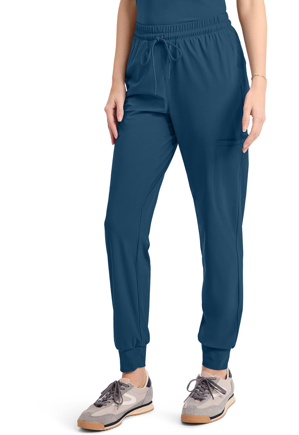 Pursuit IN024A Women's 5-Pocket Scrub Joggers Caribbean Blue