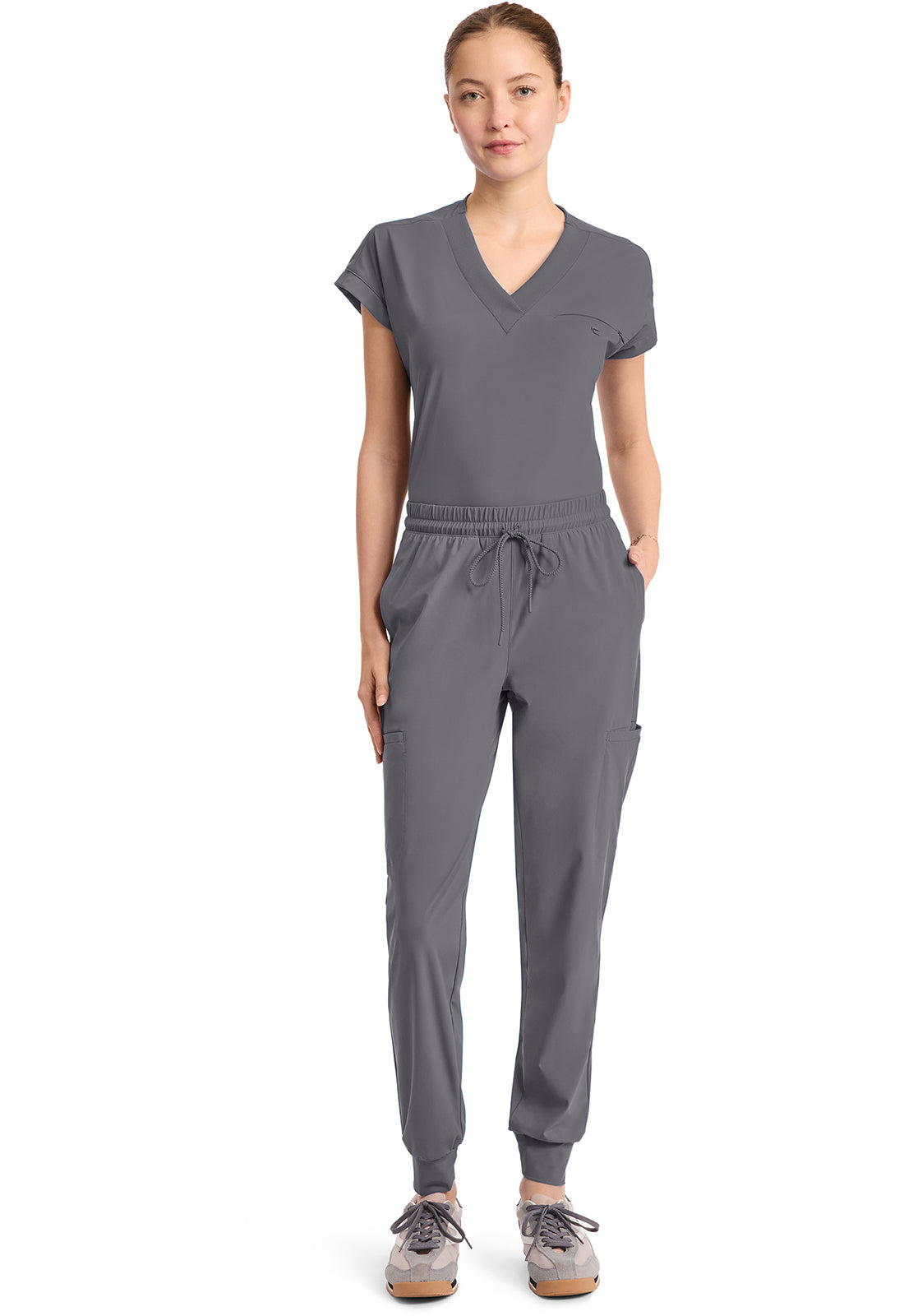 Pursuit IN024A Women's 5-Pocket Jogger Pants Pewter
