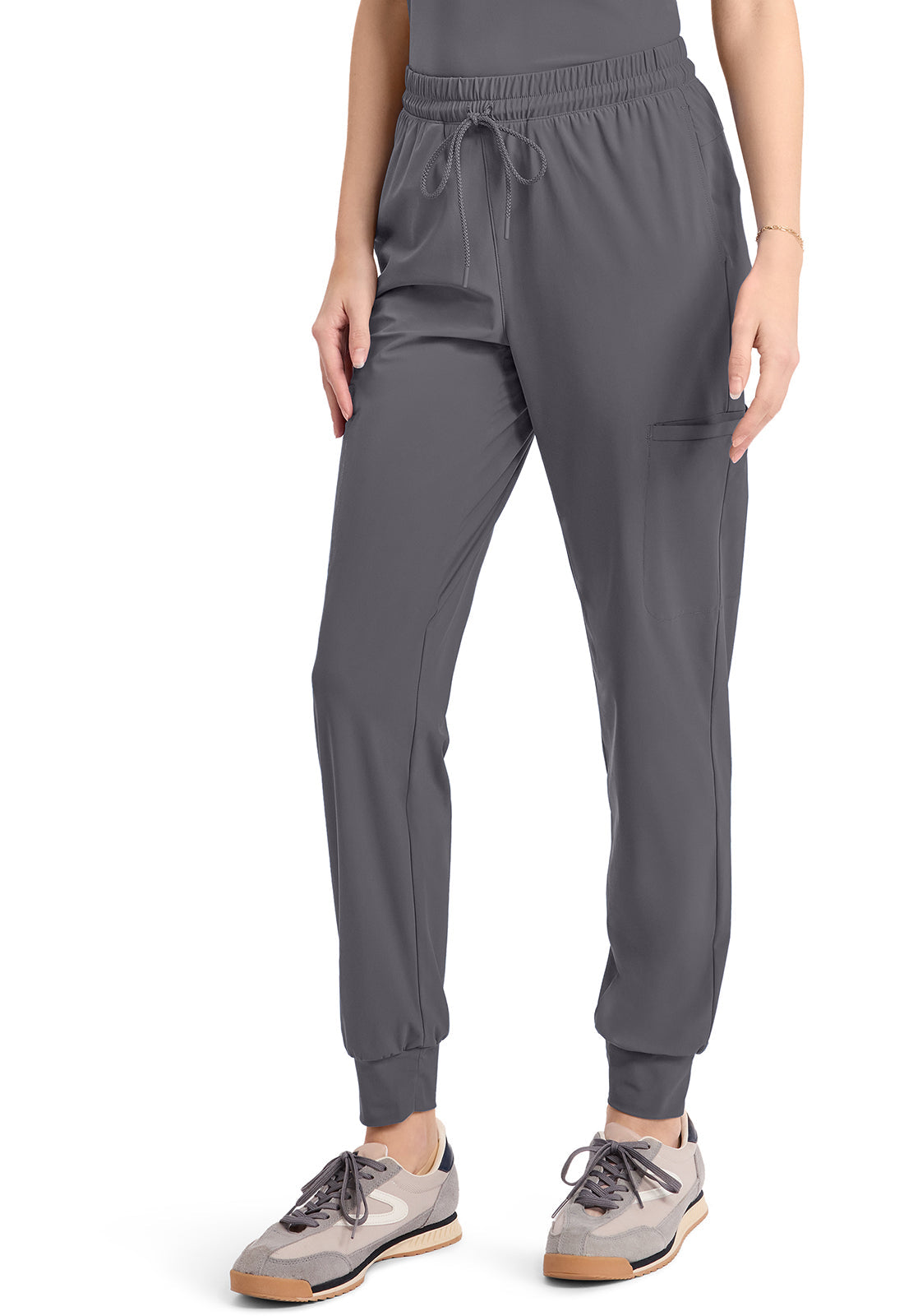 Pursuit IN024A Women's 5-Pocket Scrub Joggers Pewter