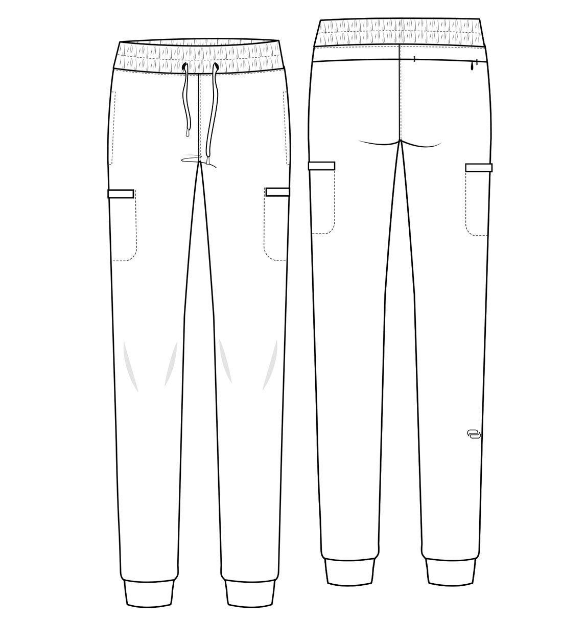 Pursuit IN024A Women's 5-Pocket Scrub Joggers Pewter