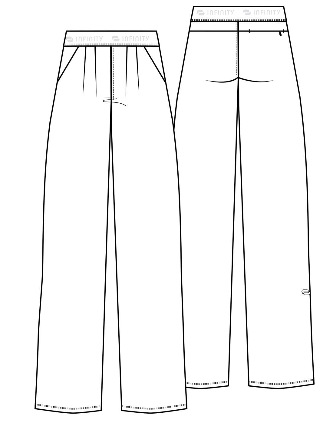 Pursuit IN025A Women's 3-Pocket Wide Leg Pants Cherry Pop