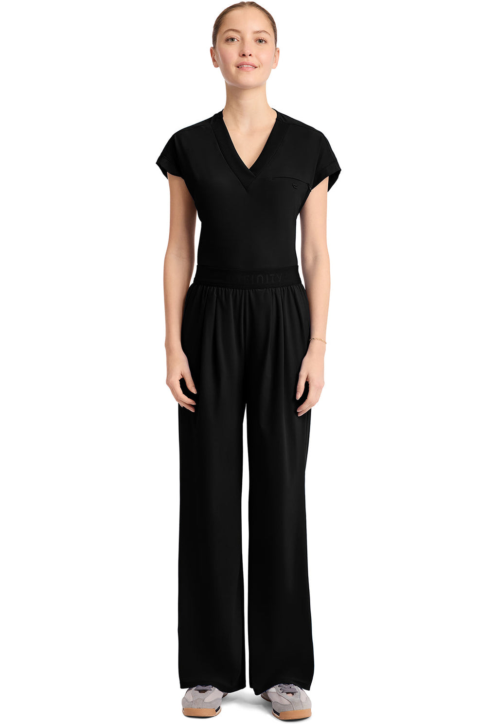 Pursuit IN025A Women's 3-Pocket Wide Leg Pants Black