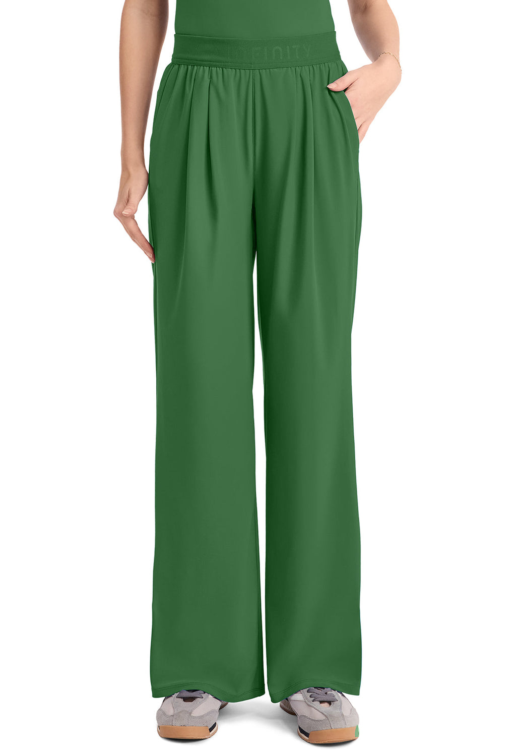 Pursuit IN025A Women's 3-Pocket Wide Leg Pants Retro Green