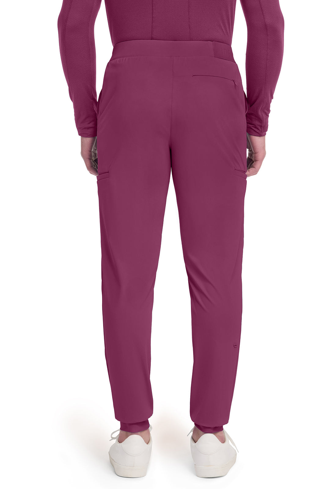 Pursuit IN027A Men's 5-Pocket Jogger Scrub Pants Wine