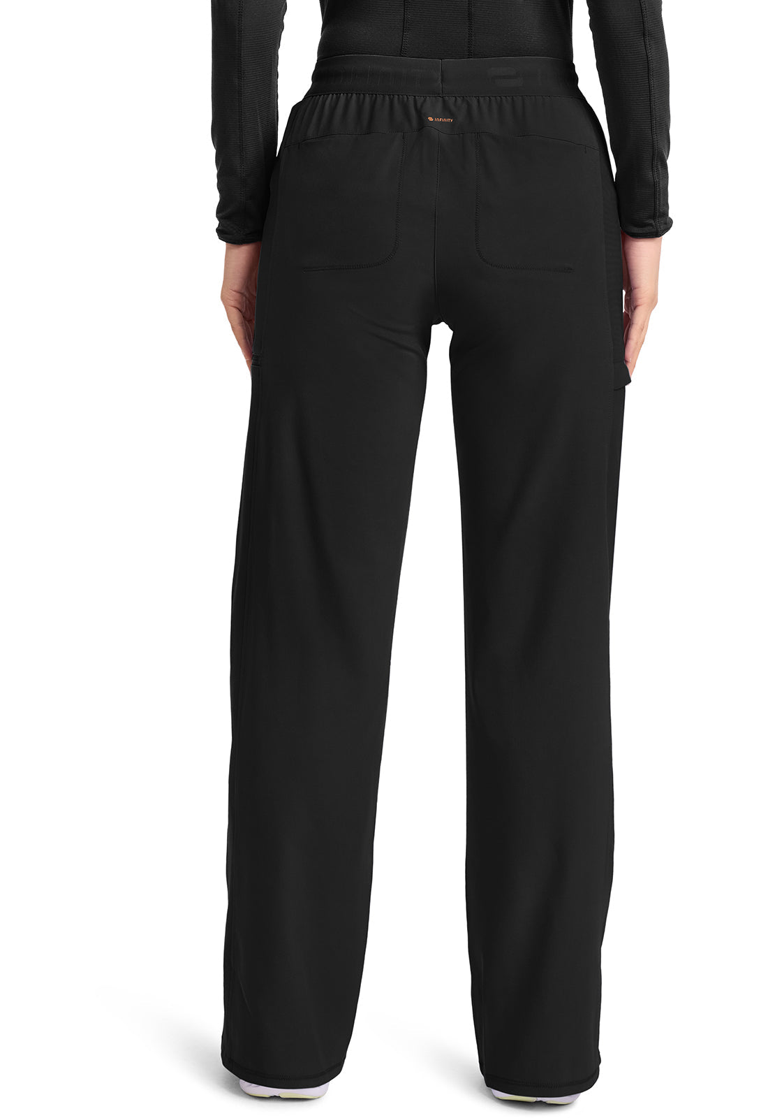 GNR8 IN028A Women's 6-Pocket Wide Leg Pants Black