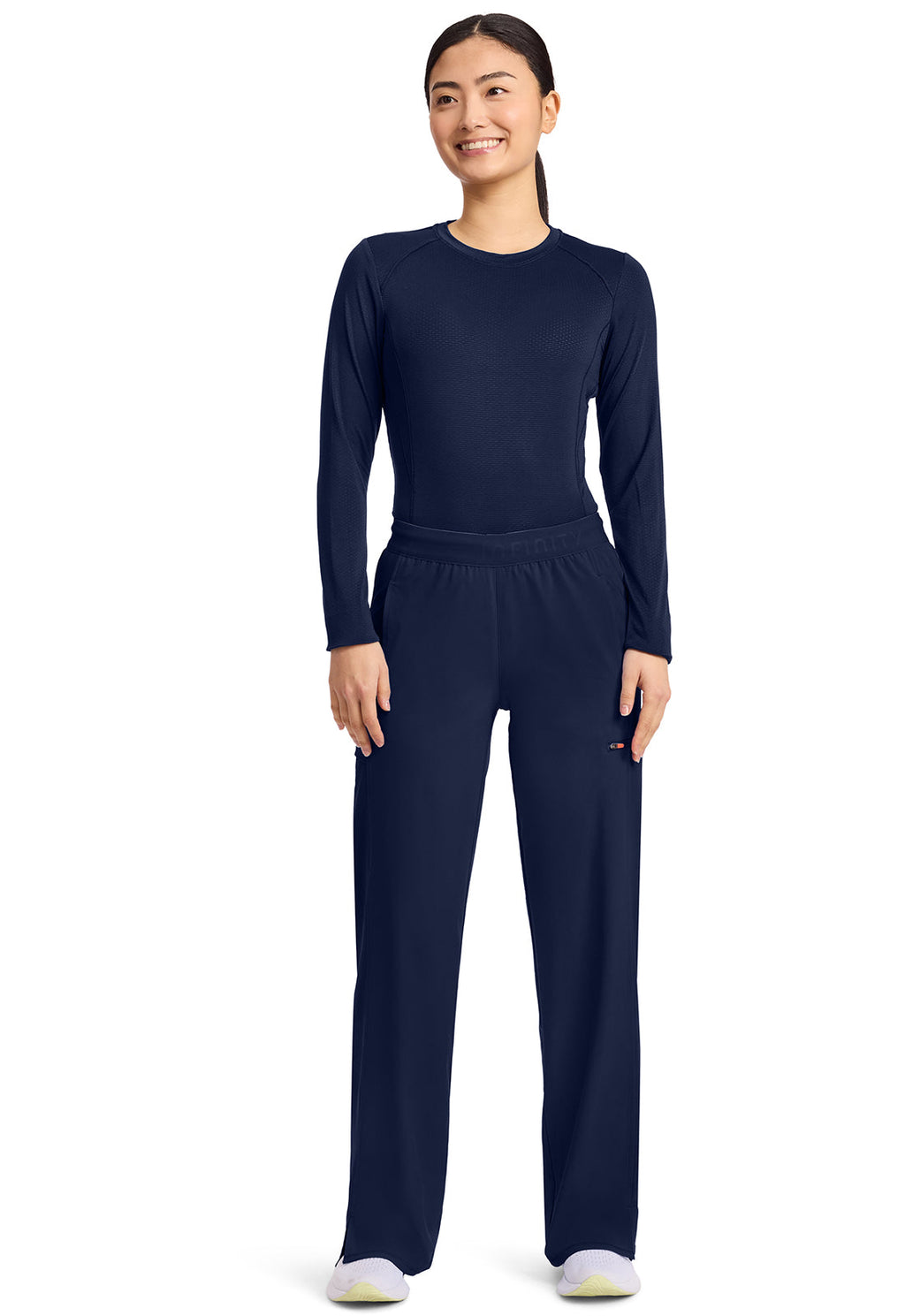GNR8 IN028A Women's 6-Pocket Wide Leg Pants Navy