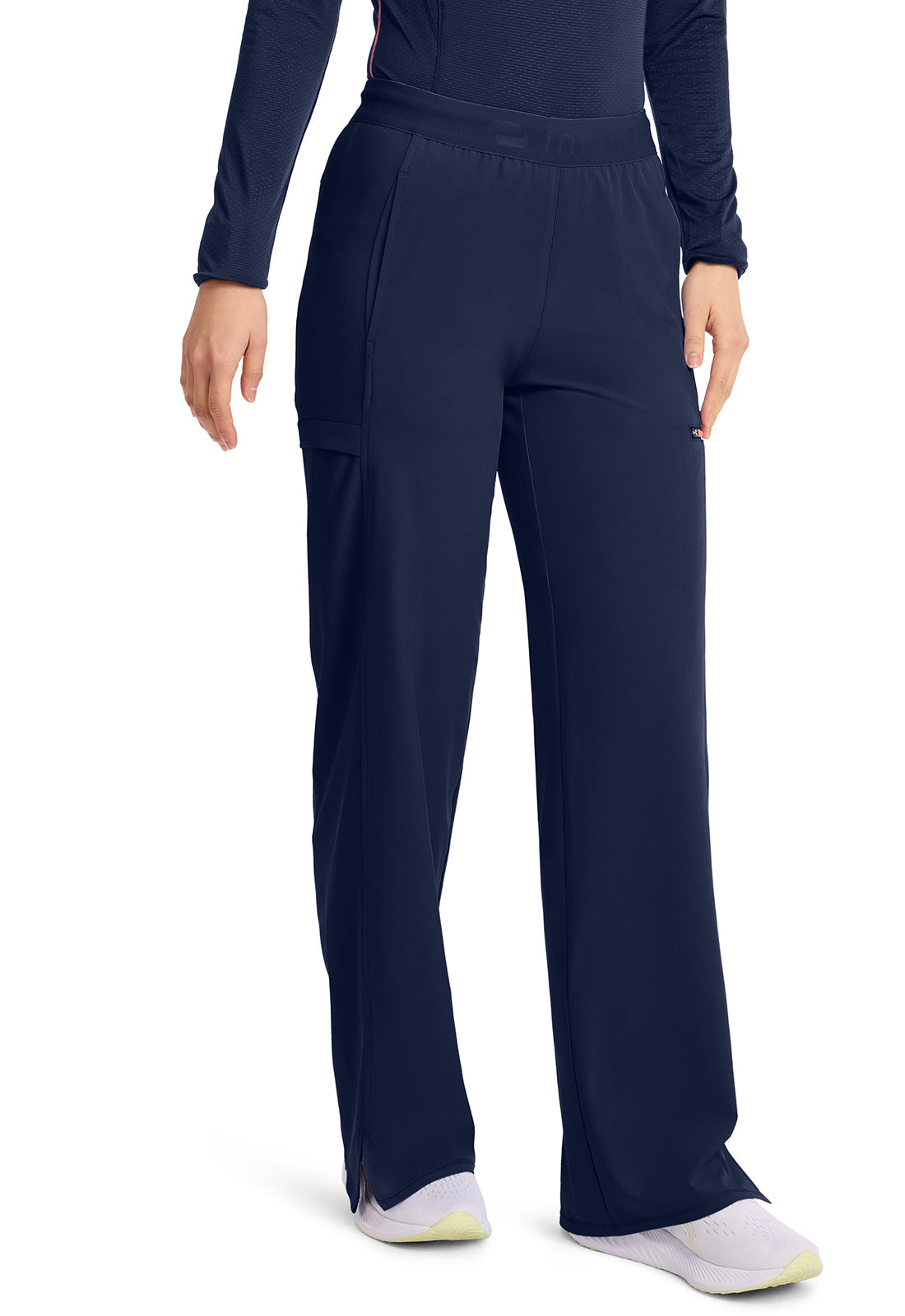 GNR8 IN028A Women's 6-Pocket Wide Leg Pants Navy