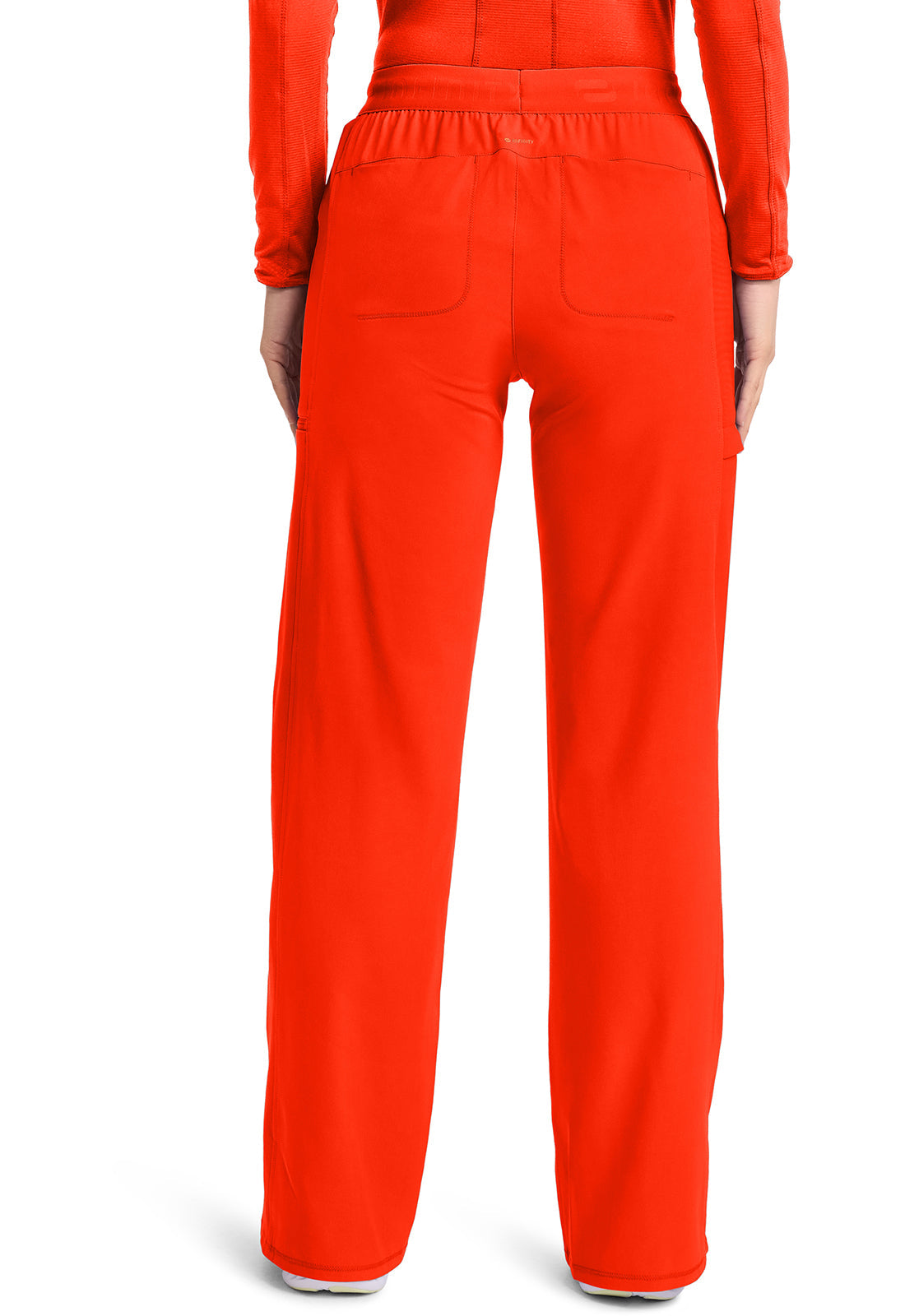 GNR8 IN028A Women's 6-Pocket Wide Leg Pants Vivid Orange