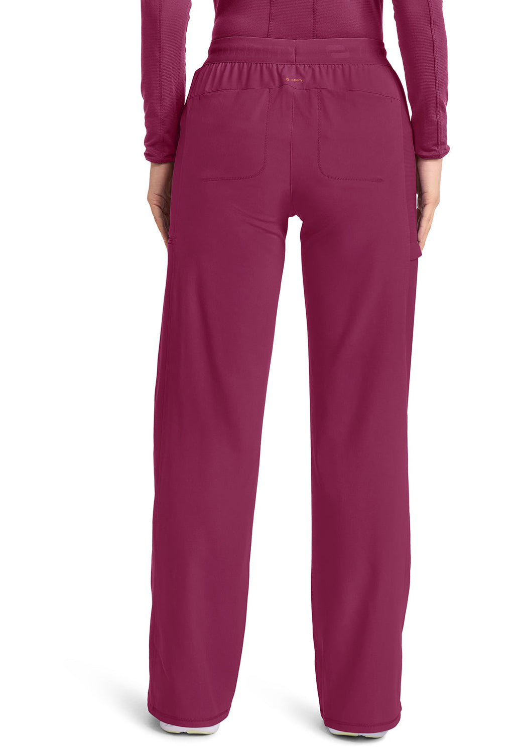 GNR8 IN028A Women's 6-Pocket Wide Leg Pants Wine