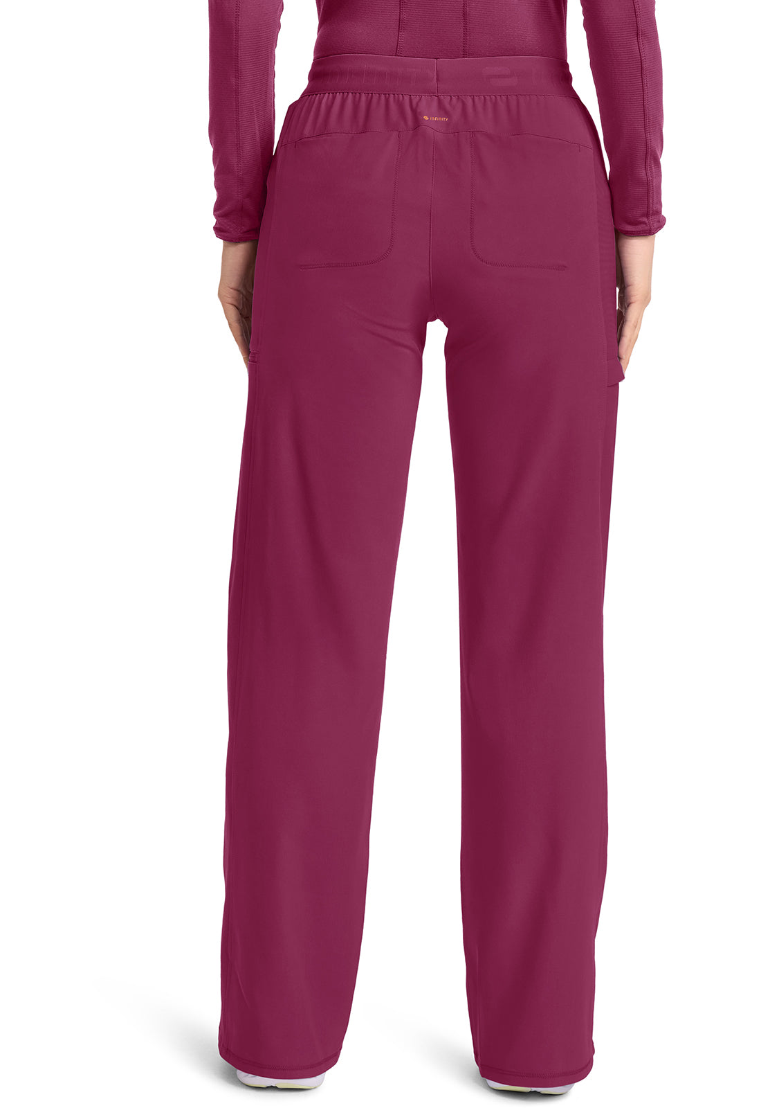 GNR8 IN028A Women's 6-Pocket Wide Leg Pants Wine