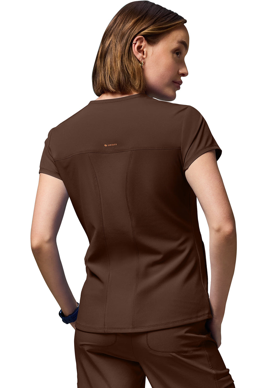 GNR8 IN028A Women's 6-Pocket Wide Leg Pants Espresso Express