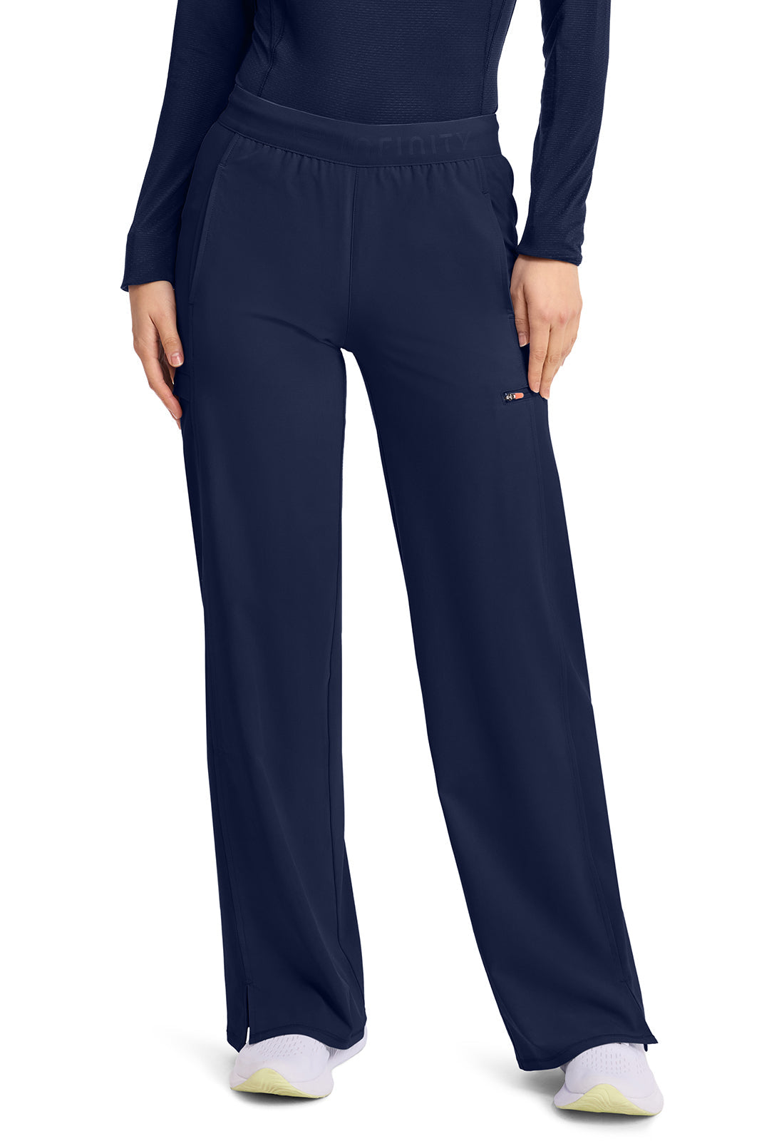 GNR8 IN028A Women's 6-Pocket Wide Leg Pants Navy