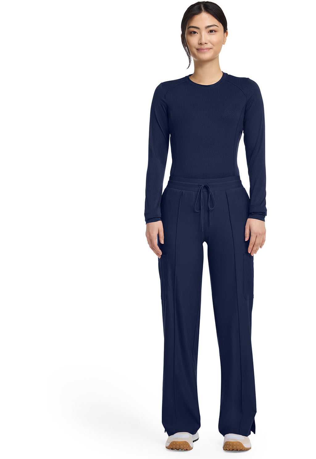 Kinetic IN103A Pintuck Wide Leg Pants Navy