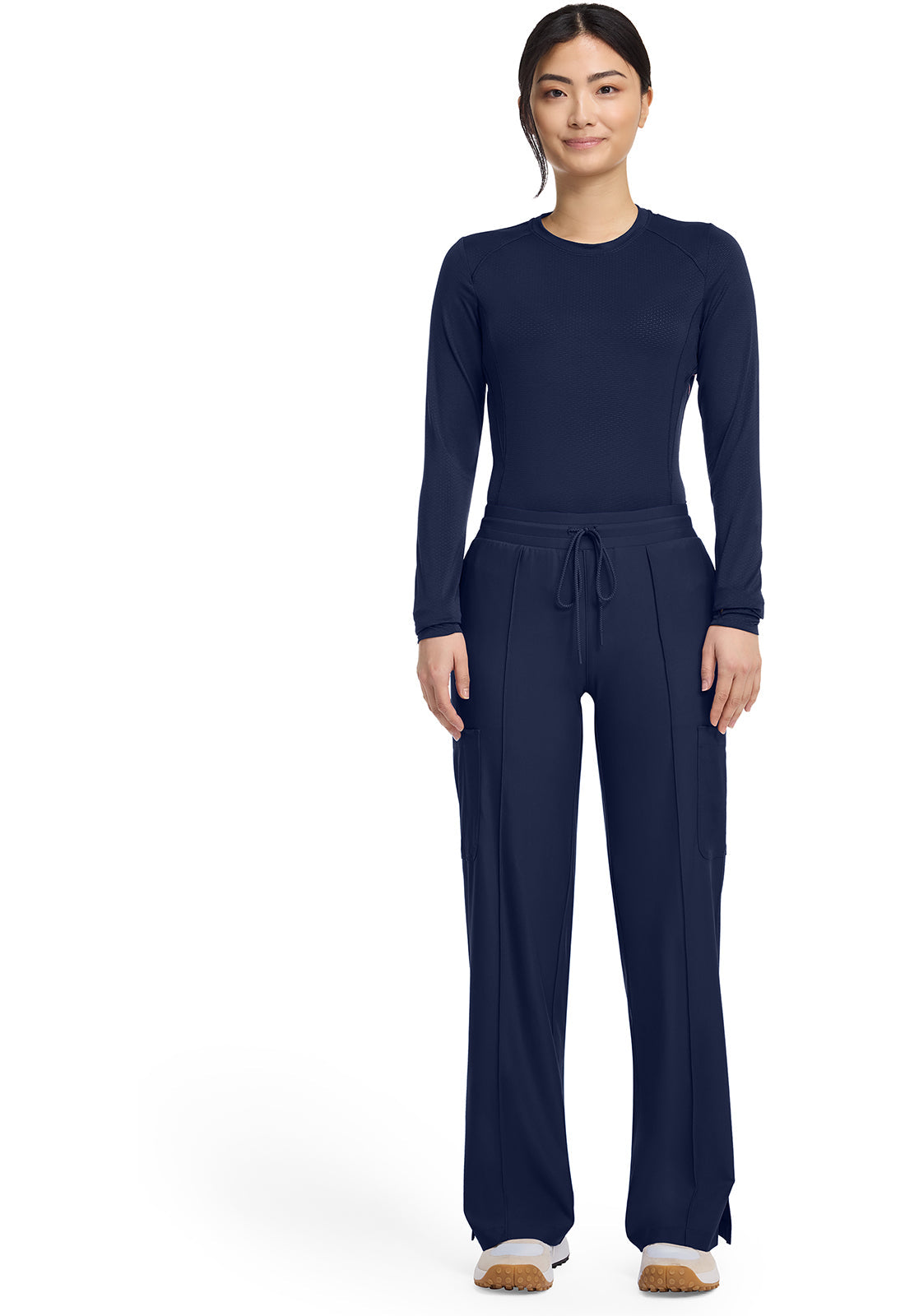 Kinetic IN103A Pintuck Wide Leg Pants Navy