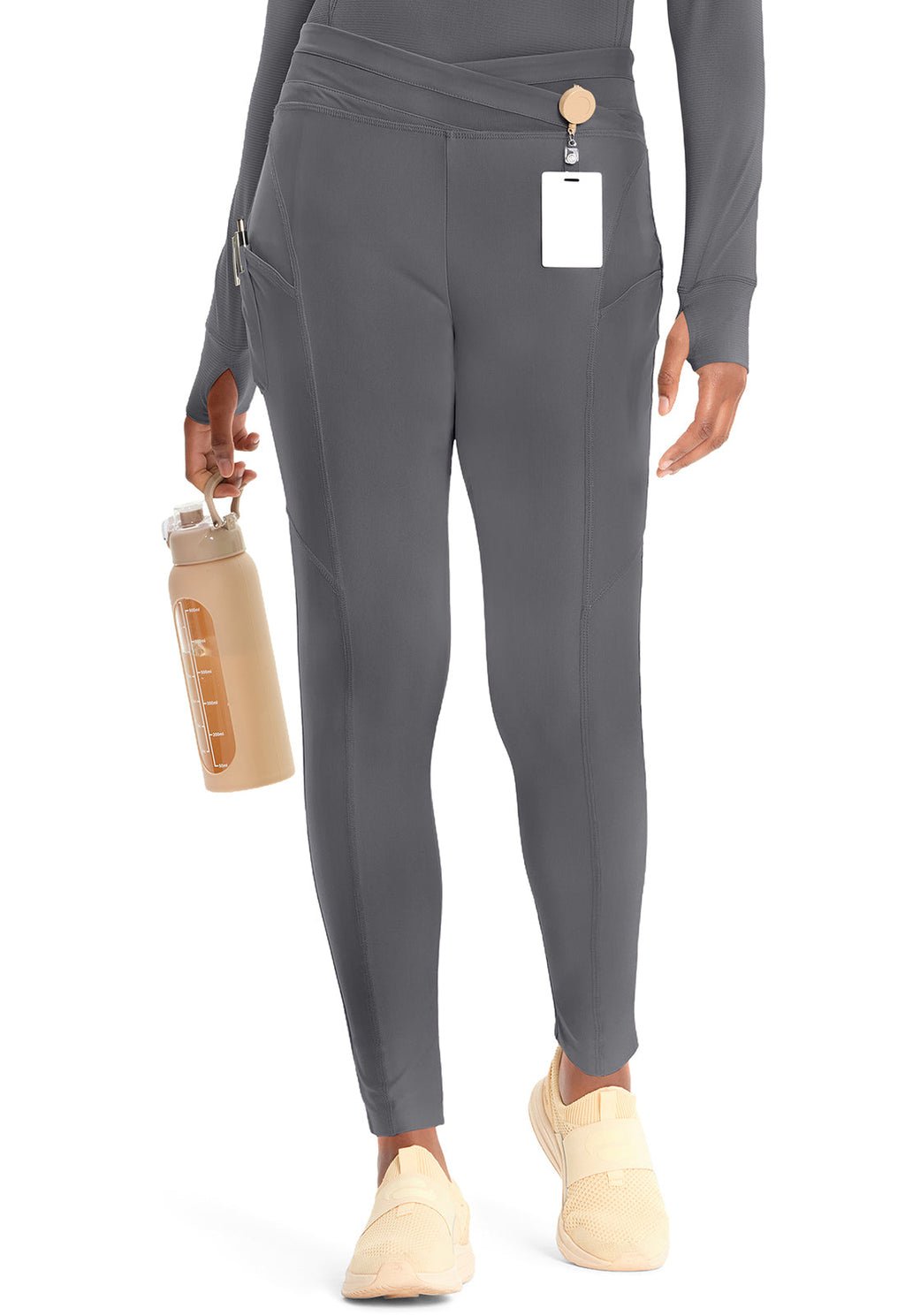 GNR8 Kinetic  IN106A Knit Natural Rise Legging Pewter