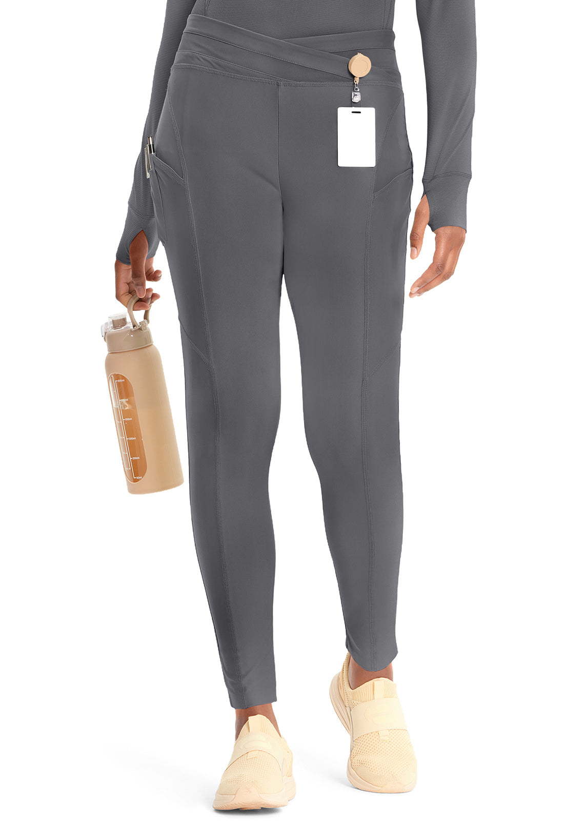 GNR8 Kinetic  IN106A Knit Natural Rise Legging Pewter