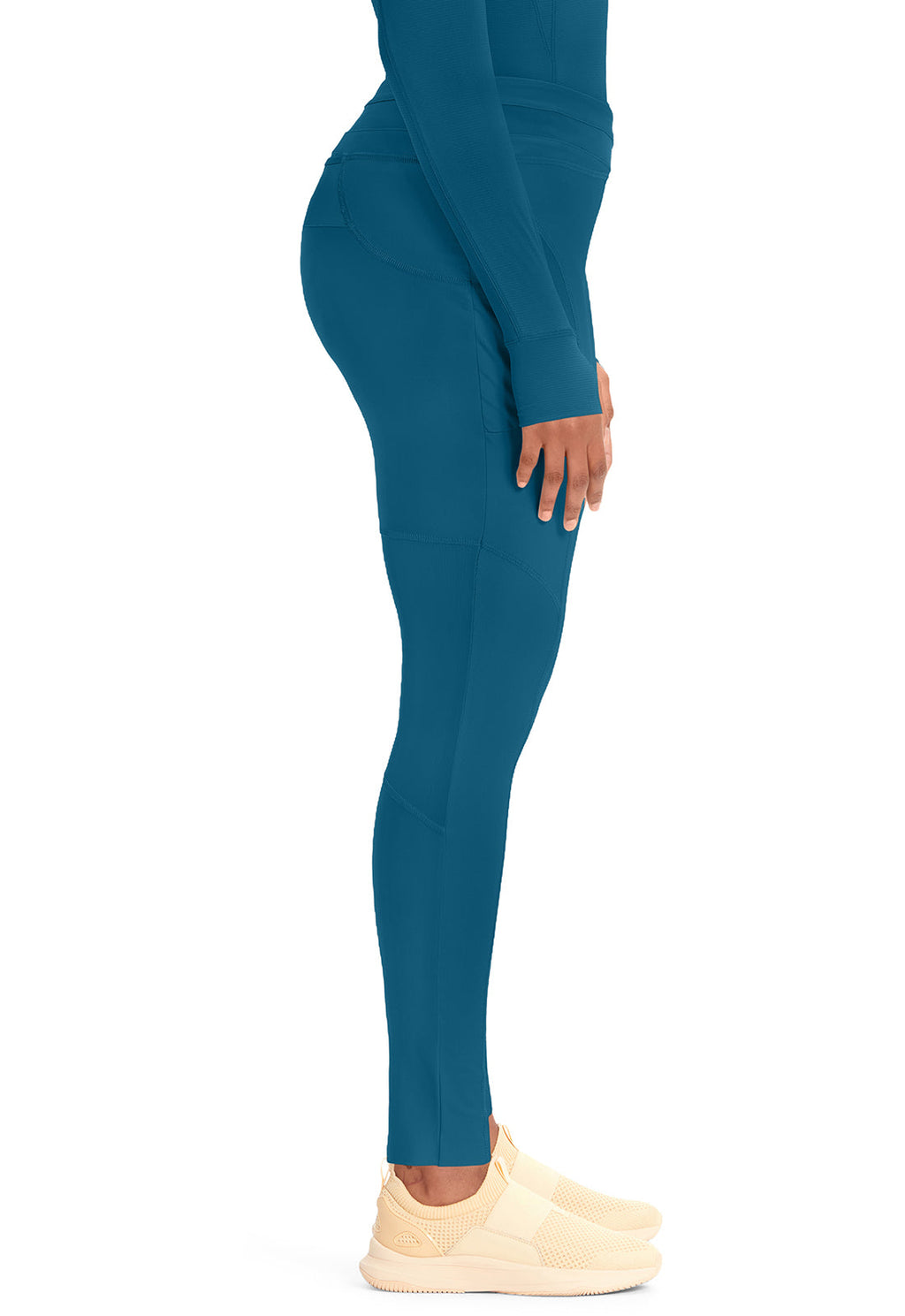 Kinetic IN106A Knit Natural Rise Legging Caribbean Blue Image
