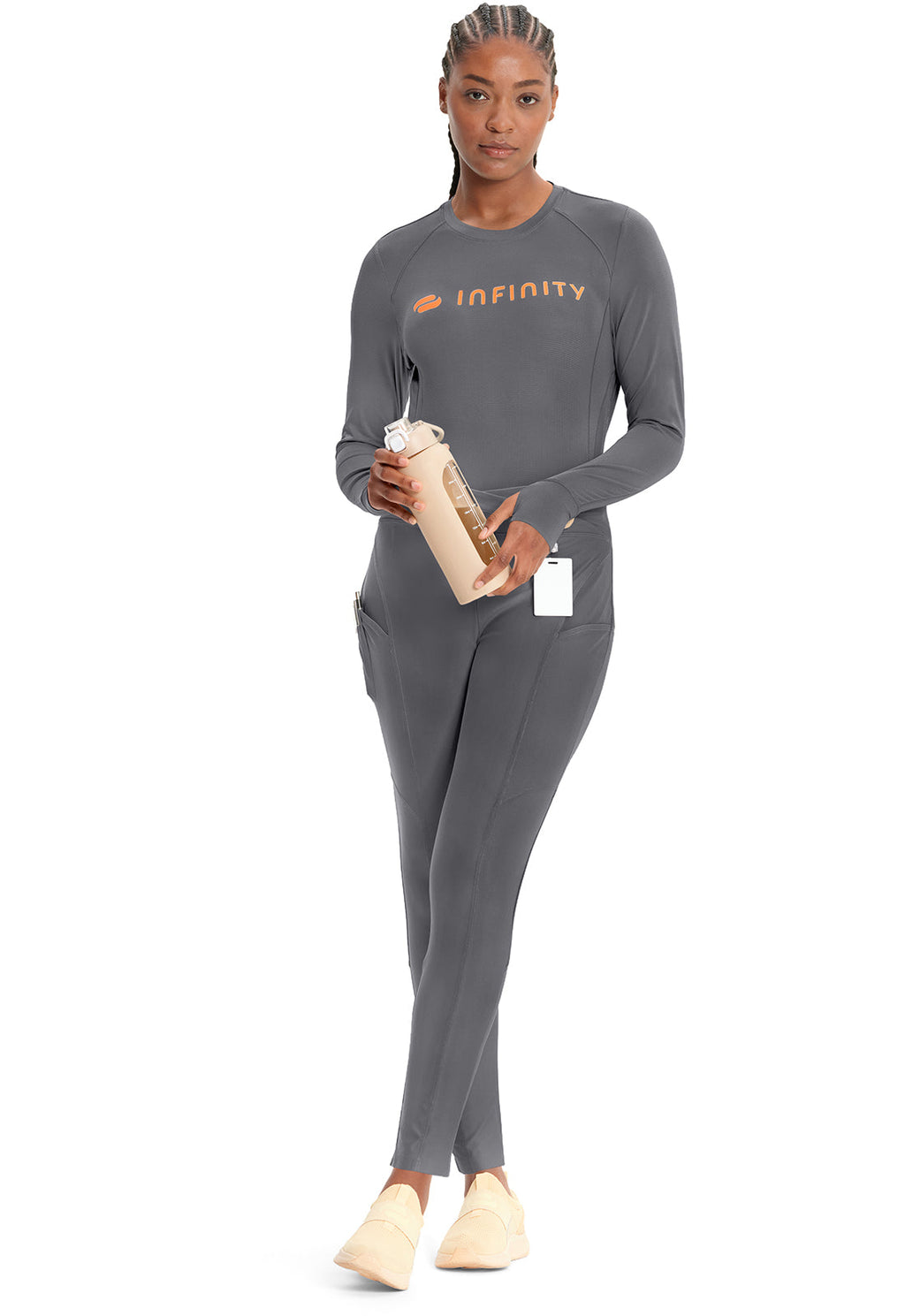 GNR8 Kinetic  IN106A Knit Natural Rise Legging Pewter