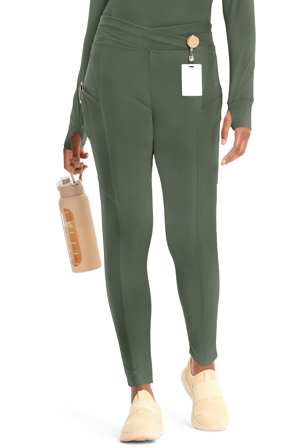 Kinetic IN106A Knit Natural Rise Legging Sap Green Image