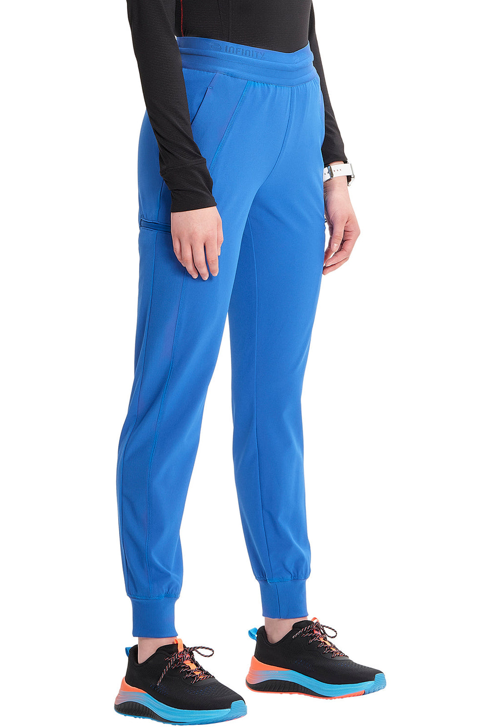 GNR8 IN122A Mid Rise Jogger Royal Model Image Left Side | Infinity