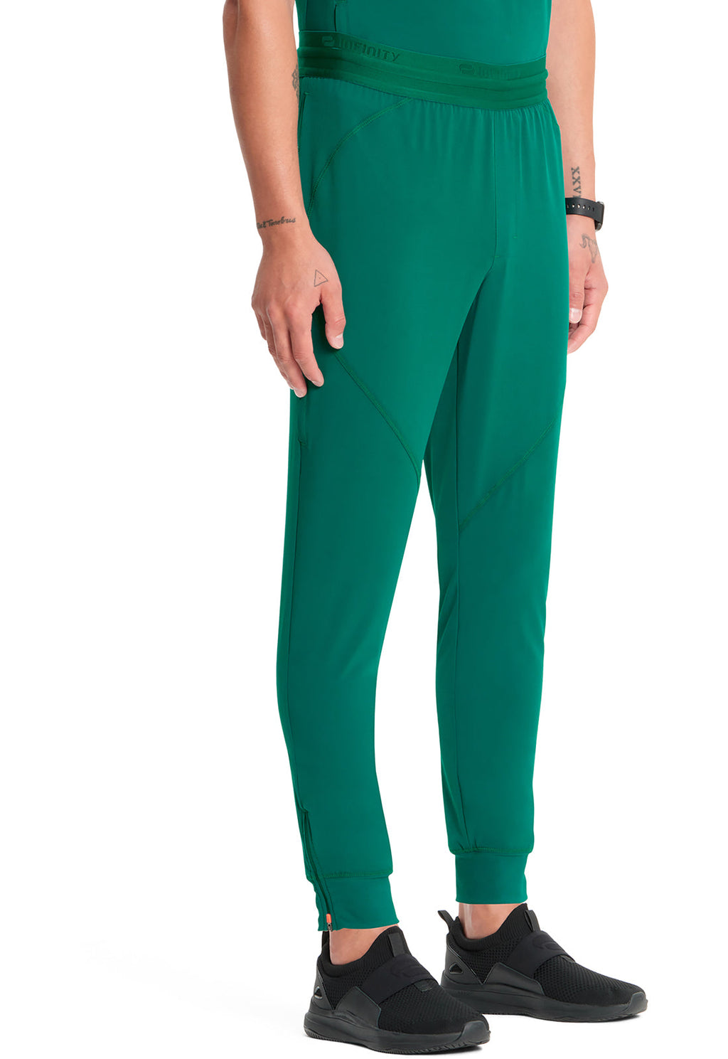 GNR8 IN204A Men's Mid Rise Jogger Hunter Model Image Left Side | Infinity