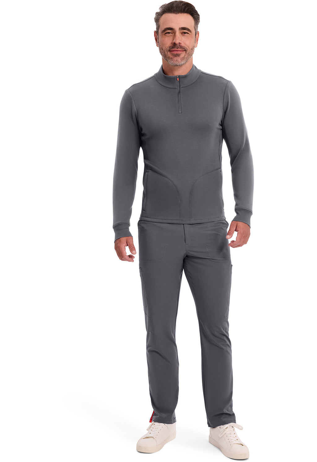 Lifestyle IN302 Men's Mock Neck Jacket Pewter