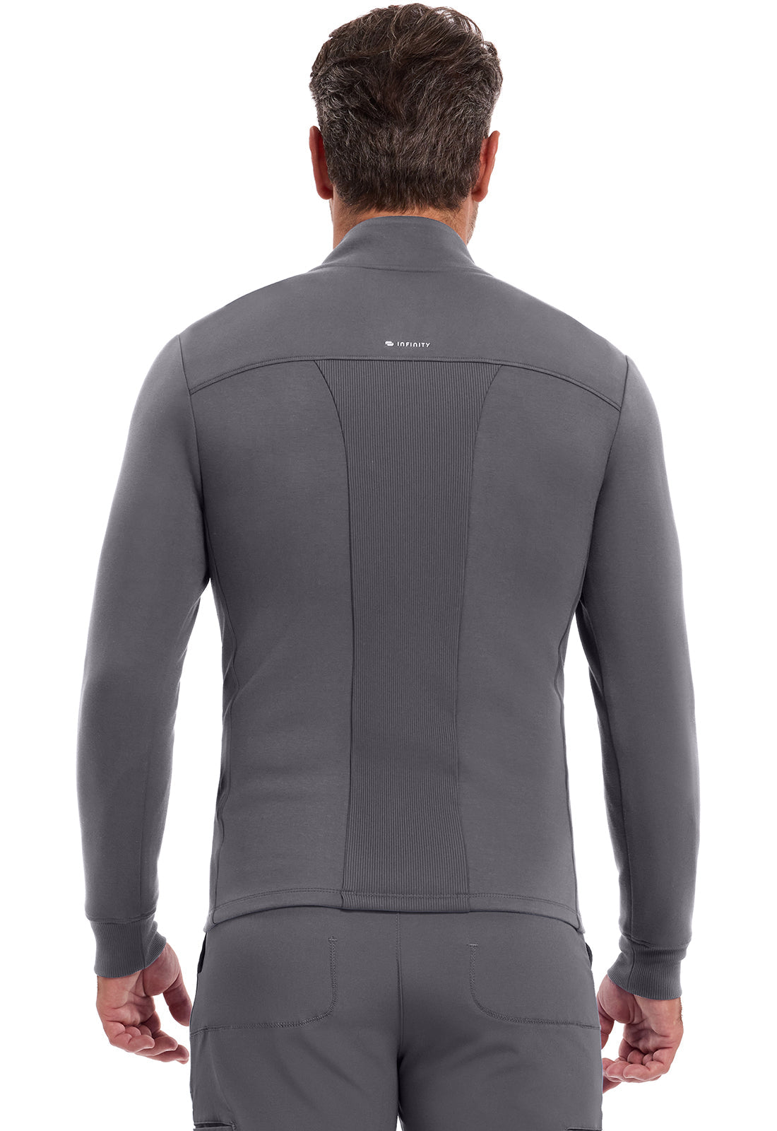 Infinity IN302 Men's Mock Neck Jacket Pewter